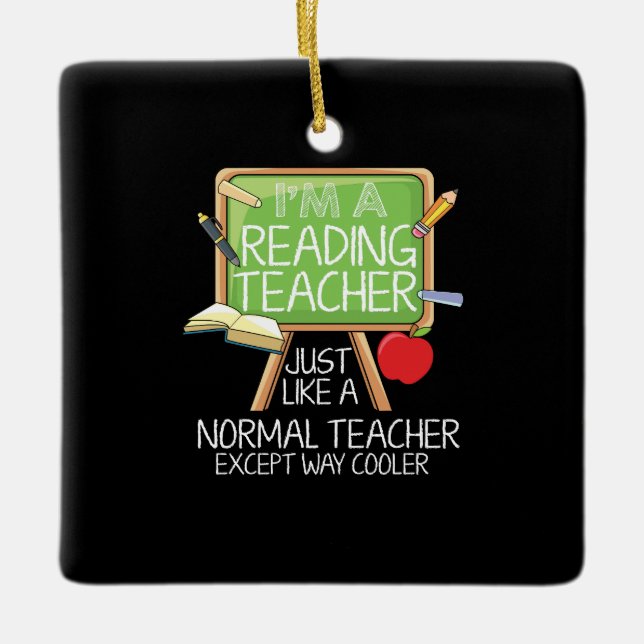 Lehrer lesen keramikornament (Vorderseite)