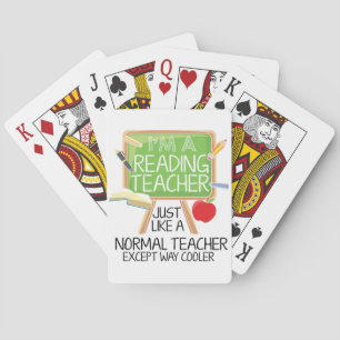 Lehrer lesen spielkarten