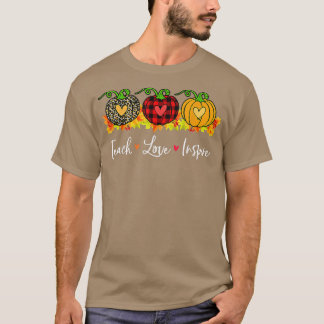 Lehrer Liebe Inspiriert Herbst Herbst Pumpkin Leo T-Shirt