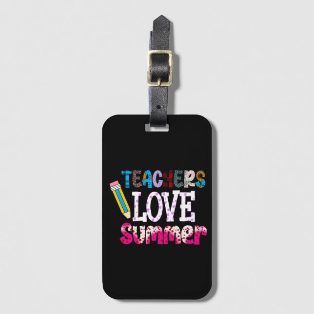 Lehrer Liebe SommerGepäckmarke | Geschenk für Lehr Gepäckanhänger (Vorderseite Vertikal)