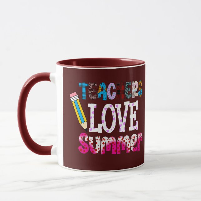 Lehrer Liebe Sommerliche Tasse | Geschenk für Lehr (Links)