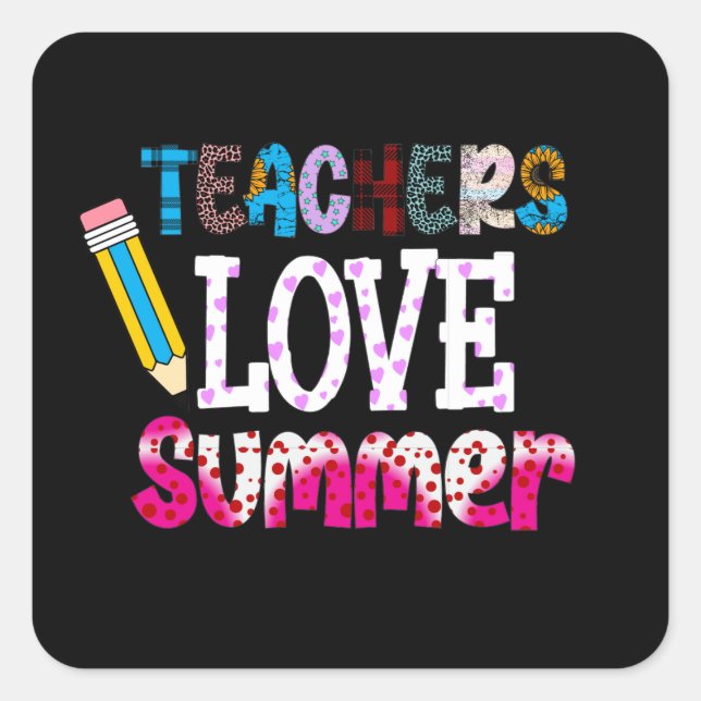 Lehrer Liebe Summer Sticker | Geschenke für Lehrer (Vorderseite)