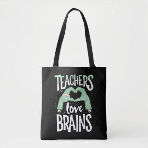 Lehrer lieben Gehirne Halloween T-Shirt Kostüm Tasche