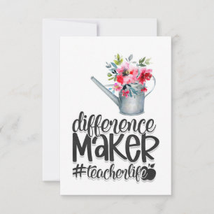 Lehrer Life Differenzial Maker Dankeskarte