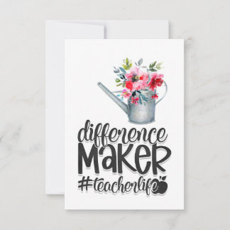 Lehrer Life Differenzial Maker Dankeskarte