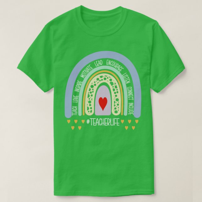 Lehrer Life Rainbow T-Shirt (Design vorne)