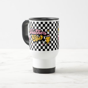 Lehrer Life Retro T - Shirt Reisebecher
