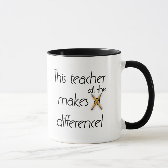 Lehrer macht ein Unterschied-T - Shirts und Tasse (Rechts)