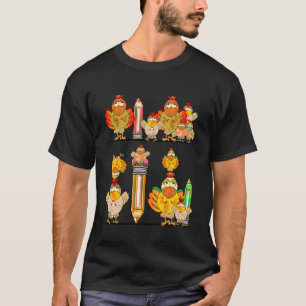 Lehrer Mädchen Jungen Lustiges Huhn COOP Zurück zu T-Shirt