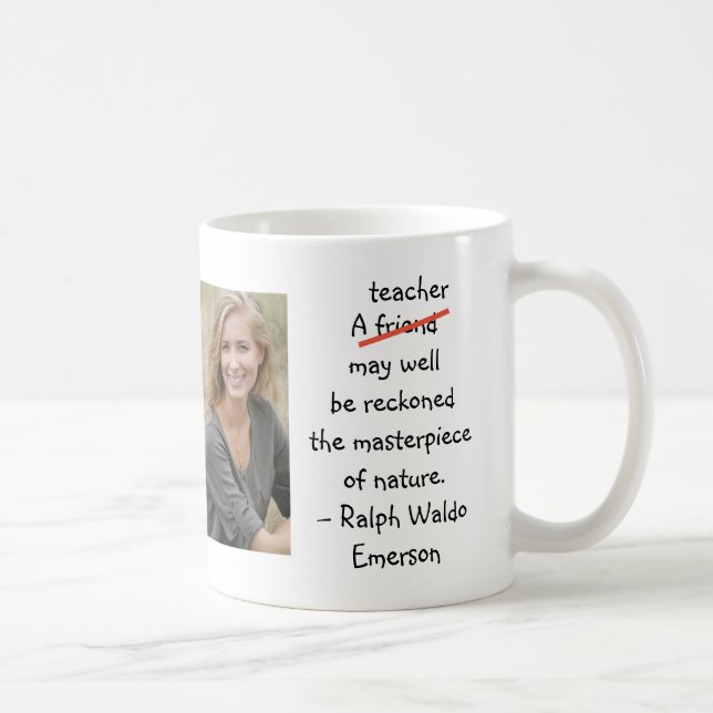 Lehrer Meisterwerk der Natur Zitat 2 Fotos Kaffeetasse (Rechts)