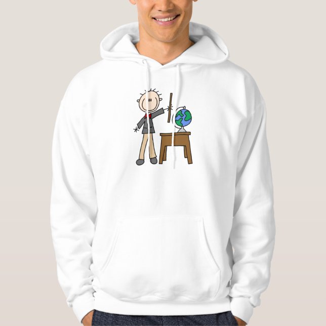 Lehrer mit Globus Hoodie (Vorderseite)