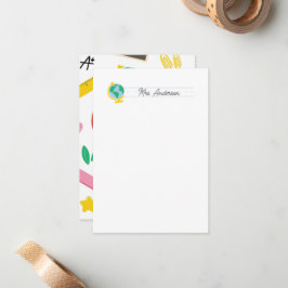 Lehrer Mitteilungskarten Stationery Niedliche Welt
