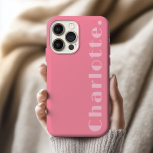 Lehrer Moderne Baby-Rosa-Abschlussfeier mit indi iPhone 15 Pro Hülle