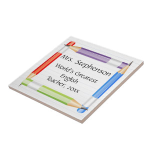 Lehrer-Namensplakette oder großer Fliese