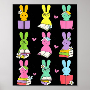 Lehrer Ostern Lesekaninchen Buchliebhaber Hase Poster
