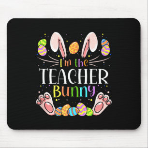 Lehrer Ostern Matching Family Party Bunny Gesicht Mousepad