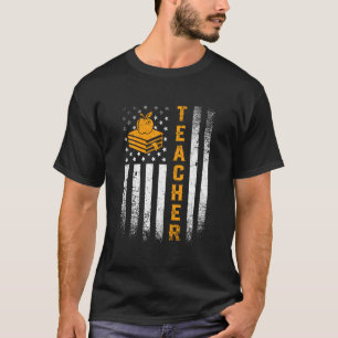 Lehrer Patriotischer Amerikanischer Usa-Flagge Unt T-Shirt