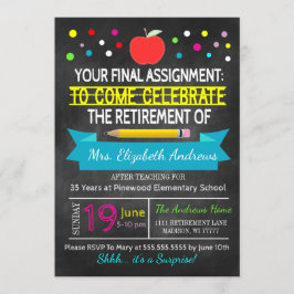 Lehrer-Pensionskatalog-Schule ist für immer weg Einladung