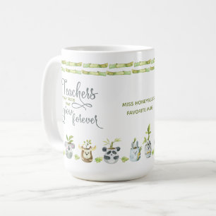 Lehrer Pflanze Samen, die für immer wachsen Süß Kaffeetasse