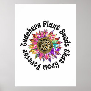 Lehrer pflanzen Samen Poster