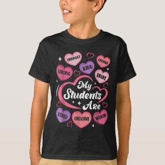 Lehrer Positive Affirmations Candy Heart Valentin T-Shirt