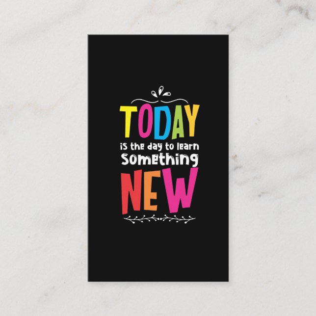 Lehrer Positiver Mindset School Educator Visitenkarte (Vorderseite)