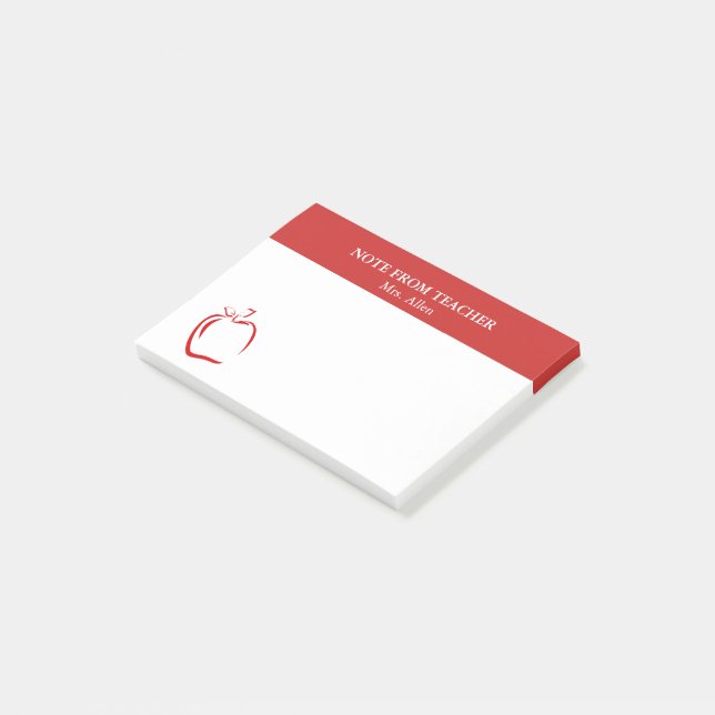 Lehrer posten Sie es mit Apple Post-it Klebezettel (angewinkelt)