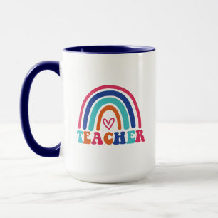 Lehrer Regenbogen Wordart Tasse