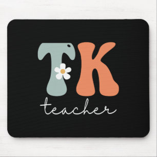 Lehrer Retro Groovy Vintag glücklicher erster Tag Mousepad
