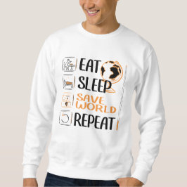Lehrer rette Welt. Schule, Unterricht, Lehren Sweatshirt