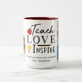 Lehrer schätzen Foto Geschenk personalisiert Zweifarbige Tasse