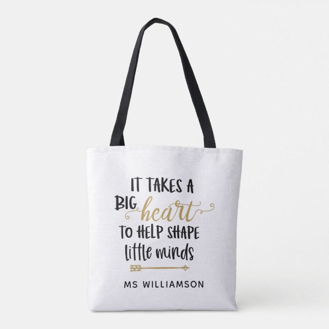 Lehrer schätzen Personalisiert Tote Bag Geschenk Tasche (Rückseite)
