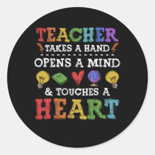 Lehrer schätzt die inspirierende Qu von Hand Runder Aufkleber