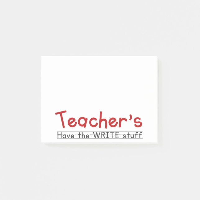 Lehrer schreiben Stuff Post-It's Post-it Klebezettel (Vorderseite)