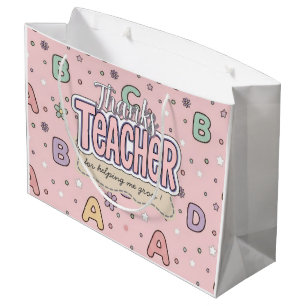 Lehrer-Schul-Patrouille Rosa Buchstaben Große Geschenktüte
