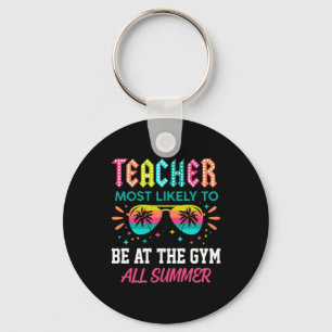 Lehrer Schule Lustig Fitnessstudio Fitness Workout Schlüsselanhänger