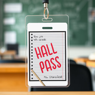 Lehrer Schüler Papier Klassenzimmer Badezimmer Flu Ausweis