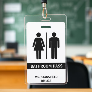 Lehrer Schüler Schule Toilettenpass Ausweis