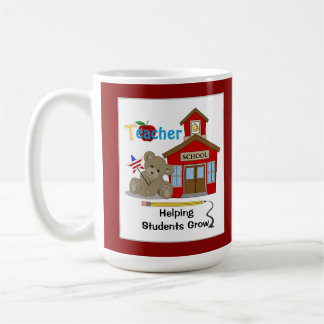 Lehrer - Schülerinnen und Schüler beim Wachstum un Kaffeetasse