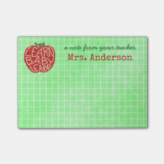 Lehrer-Schulklassenzimmer Apple | lernen Namen des Post-it Klebezettel