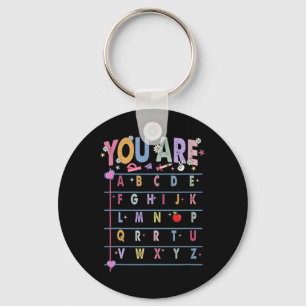 Lehrer Sie Sind Buchstaben Alphabet Lernen Abcs Zu Schlüsselanhänger