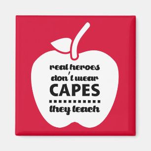 Lehrer sind echte Helden. Teaching-Zitatmagnete Magnet