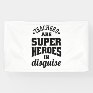 Lehrer sind Superhelden in verschleierter Form Banner