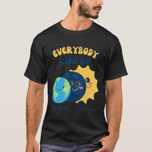 Lehrer Solar Eclipse 8. April 2024 Niedlich Earth T-Shirt