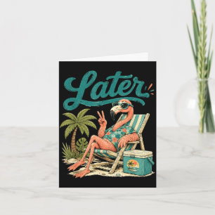 Lehrer Sommer Flamingo sehen später letzter Tag de Karte