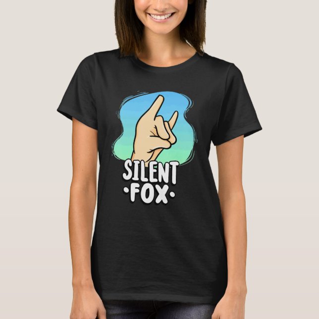 Lehrer Stille Fox für leise Schüler in der Klasse T-Shirt (Vorderseite)