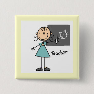 Lehrer-Strichmännchen Button