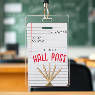 Lehrer Student Papier Klasse Bad Hall Pass Ausweis
