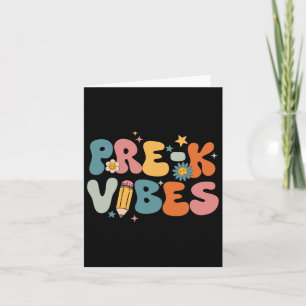 Lehrer Student Pre-k Vibes Pre-Kindergarten Team Karte