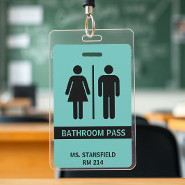 Lehrer Student Schule Restroom Bad Pass Ausweis